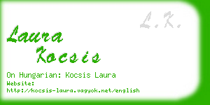 laura kocsis business card